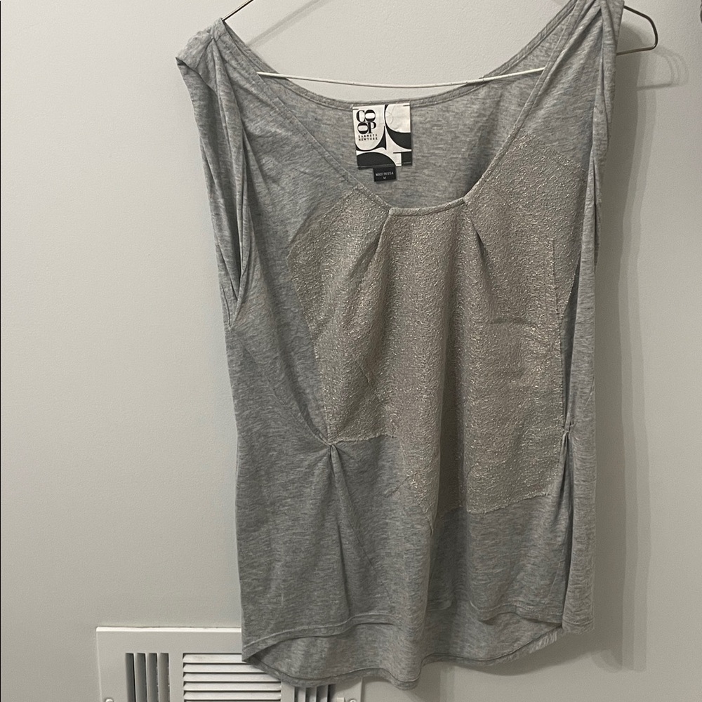 Vintage Barneys New York Metallic Silver Tank Top